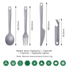 iBasingo titanium fork in compact design for quick outdoor dining