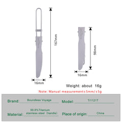 iBasingo folding-handle knife with stainless steel hinge saves space