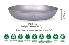iBasingo titanium pan dish with mesh bag ready for easy outdoor transport