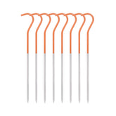 iBasingo titanium peg 8pc top view for reliable anchoring