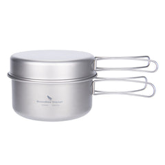 iBasingo titanium pot 1000ml for fast outdoor meals and efficient boiling.