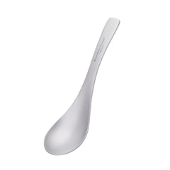iBasingo titanium spoon with big bowl, ideal for camping soups and stews