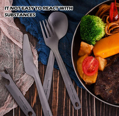 iBasingo titanium spoon in compact form for travel meals