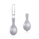 iBasingo titanium spoon with folding handle for compact outdoor dining