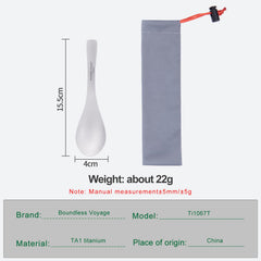 iBasingo titanium spoon ultralight design