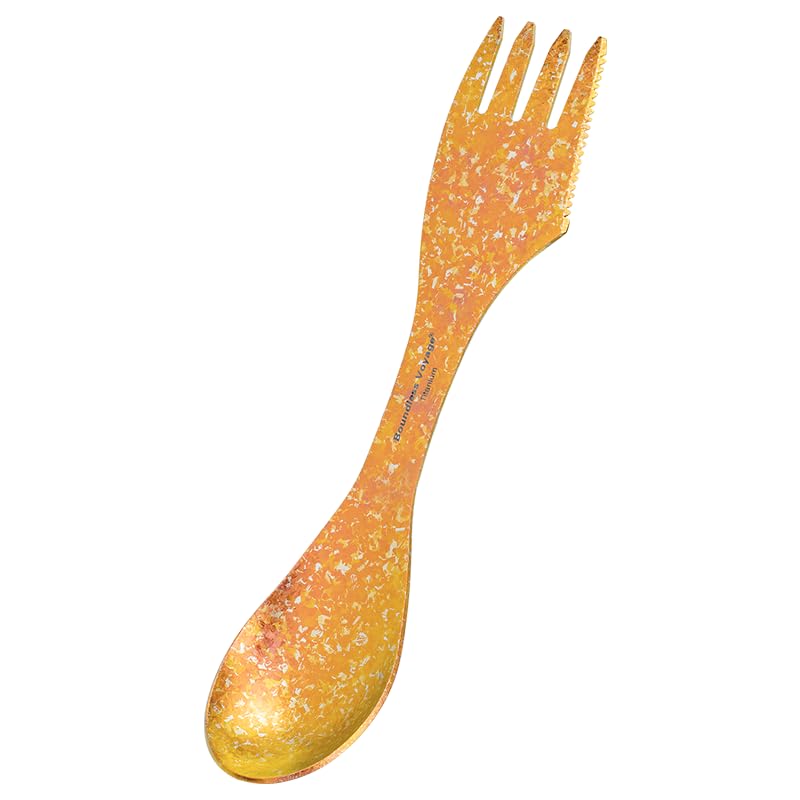 iBasingo titanium spork 3-in-1 design for camping meals
