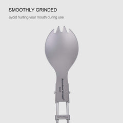 iBasingo titanium spork-fork 2-in-1 for outdoor dining