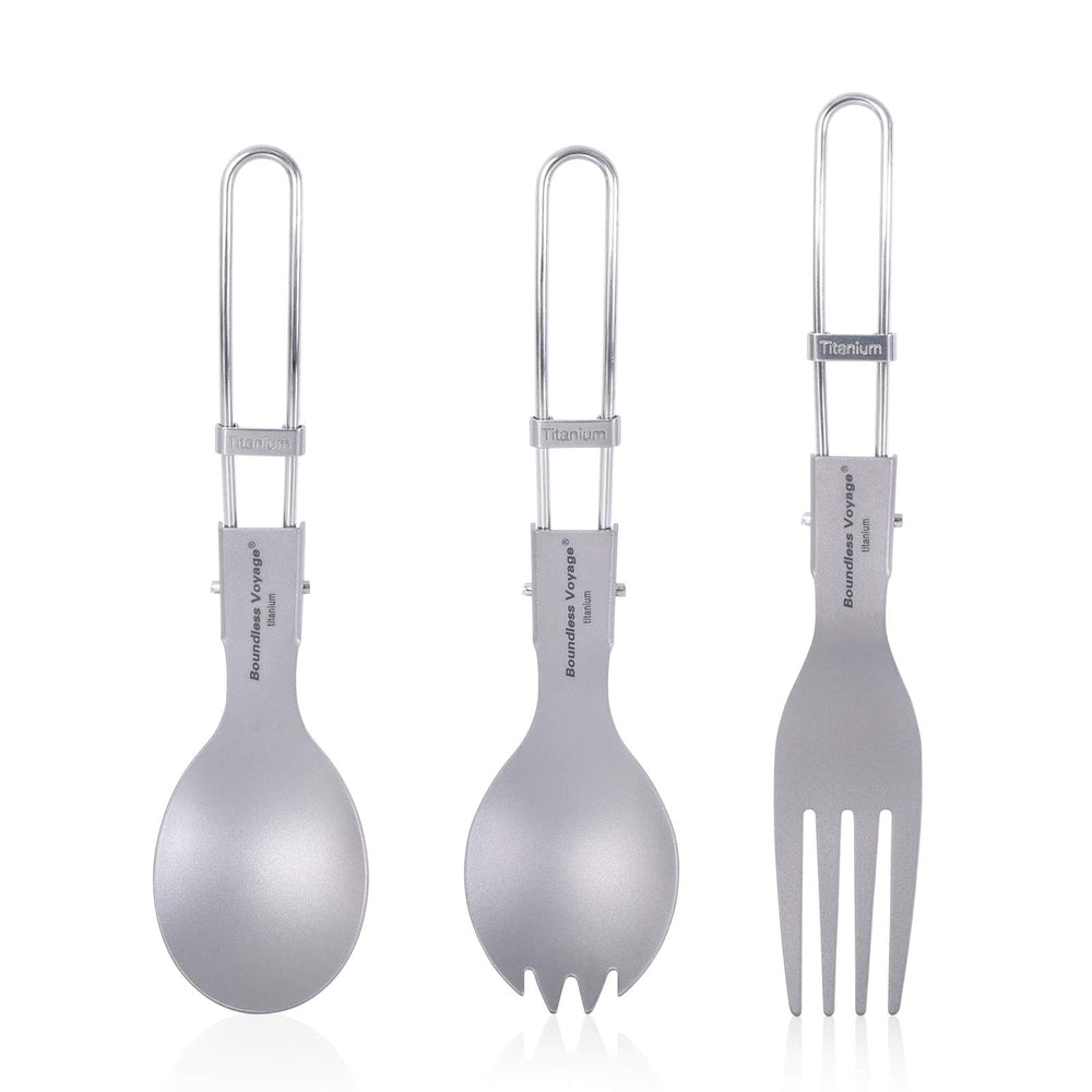 iBasingo titanium spork ultralight perfect for camping meals on the go