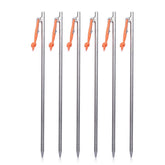iBasingo titanium stakes 35cm 6-pack—ultralight stability for reliable tent anchoring