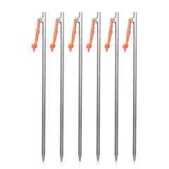 iBasingo titanium stakes 35cm 6-pack—ultralight stability for reliable tent anchoring