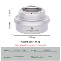 iBasingo titanium stove compact dimensions for easy packing