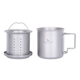 iBasingo titanium tea cup 420ml suited for outdoor sipping