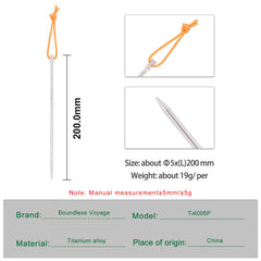 iBasingo lightweight 19g stake for easy backpacking