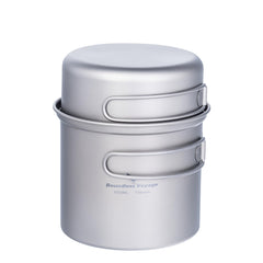 iBasingo ultralight Ti2038C 1000ml pot for quick campsite meals on solo trips