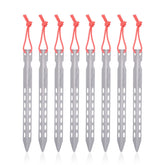 iBasingo ultralight titanium tent pegs 160mm for secure anchoring in varied soils.