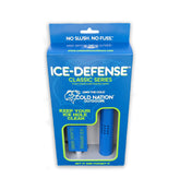 Ice Defense Classic Series ice hole opener in blue with straight edge for clean cuts on cold ice