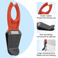 Lightweight ice fishing rod holder weighing approximately 60g
