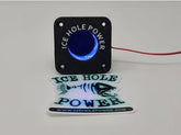 Ice Hole Power Glow Cup with UV lens protects jig lights during ice fishing