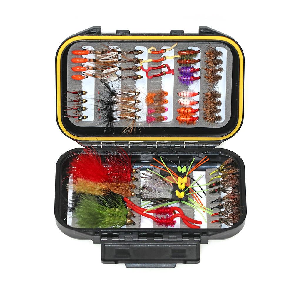 ICERIO 70-piece fly fishing flies assortment kit – overall view