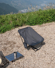 iClimb chair side pocket holds small gear for quick access during hikes