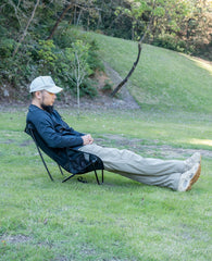 iClimb chair beige with carry bag ready for camping