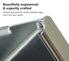 iClimb Mini Solo Table legs close-up in silver for sturdy support