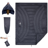 iClimb Thinsulate blanket packed in its compact carry pouch for travel
