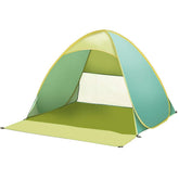iCorer pop-up sun shelter set up for quick beach shade.