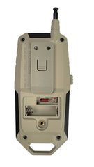 Icotec Model 300 battery compartment shows power options for long hunts