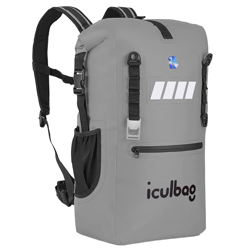 iculbag Backpack Cooler shows 36-can capacity for weekend beach trips