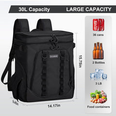 iculbag insulated-backpack-cooler front pockets ideal for utensils and plates during picnics.