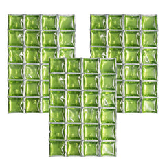 ICY-COOLS reusable ice pack flat 10x15 green, front view keeps cooler foods cold longer.