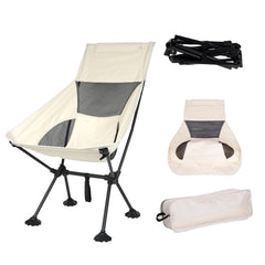 IEJ Ultralight High-Back Chair setup at campsite showing quick seating