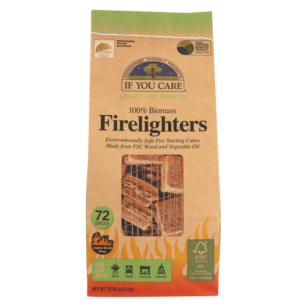 If You Care Firelighters ignite quickly for fireplaces and grills with a clean, odor-free burn