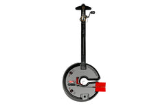 IFISH PRO tip-up base fitting over an ice auger hole for steady setup.