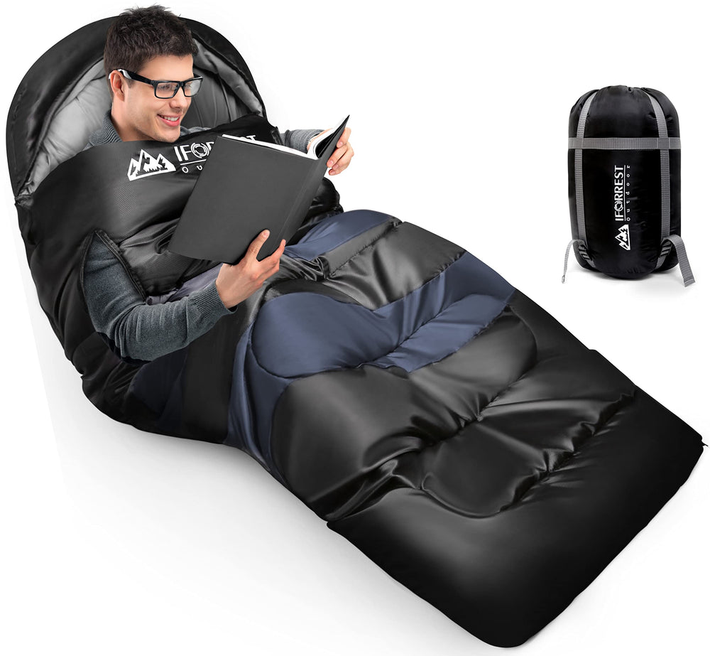 IFORREST sleeping bag wearable-design chest zippers for arm freedom on camping trips