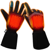 IFWATER USB heated gloves front view showing warm hands outdoors