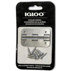 Igloo 24005 cooler hinge close-up showing stainless steel durability for rugged camping use.