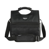 Igloo Black Evergreen 16 Can SoftSided Gripper Bag front view emphasizes portable cooling and rugged exterior.