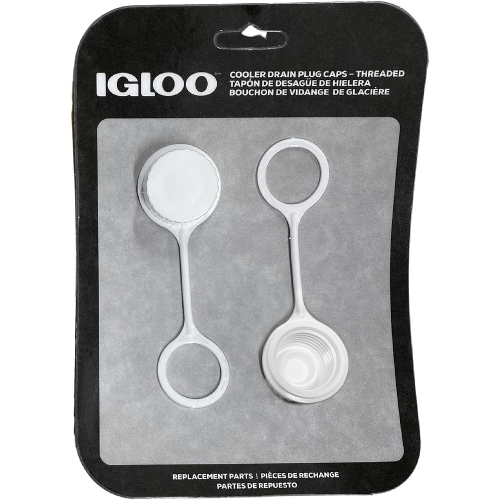 Igloo drain plug cap threaded white small on cooler drain for secure seal