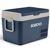 Igloo ICF 32 iceless cooler front view with sleek controls