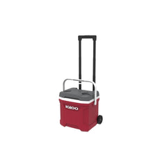 Igloo Latitude 16 Roller cooler front view, wheeled design ideal for quick outings.
