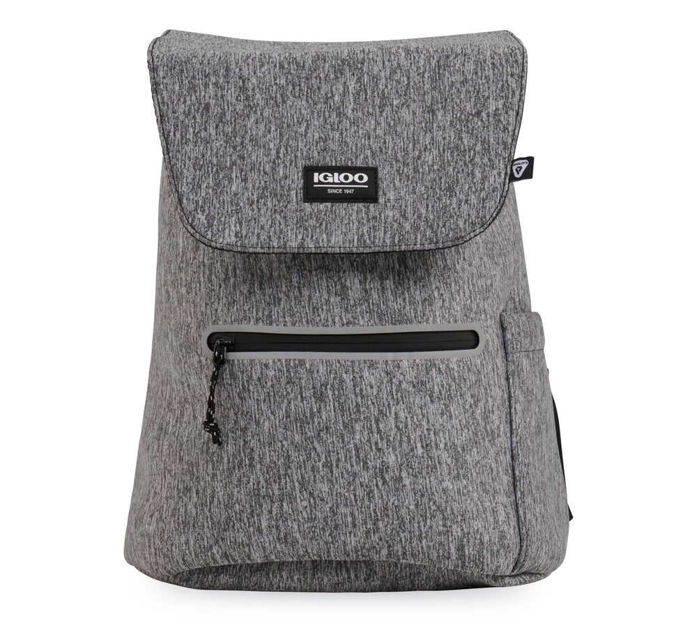 Igloo MOXIE Cinch Backpack 18 Heather Grey with cushy neoprene exterior for comfort and durability.
