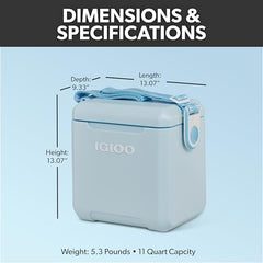 Igloo Tag-Along Too Strapped cooler close-up on adjustable strap for hands-free carry.
