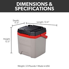 Igloo Quantum 12 Qt Cooler demonstrates Cool RisER technology elevating from surface.