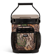 Igloo Realtree 20 Qt Cooler Bucket front view shows rugged outdoor design for adventures.