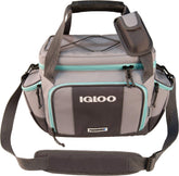 Igloo tackle box bag with front pocket for on-water fishing trips.