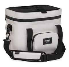 Igloo Trailmate 18-Can Cooler Bag Bone front view shows rugged exterior ready for outdoor use