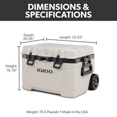 Igloo Trailmate 52Qt cooler with lid open for easy access on camping trips