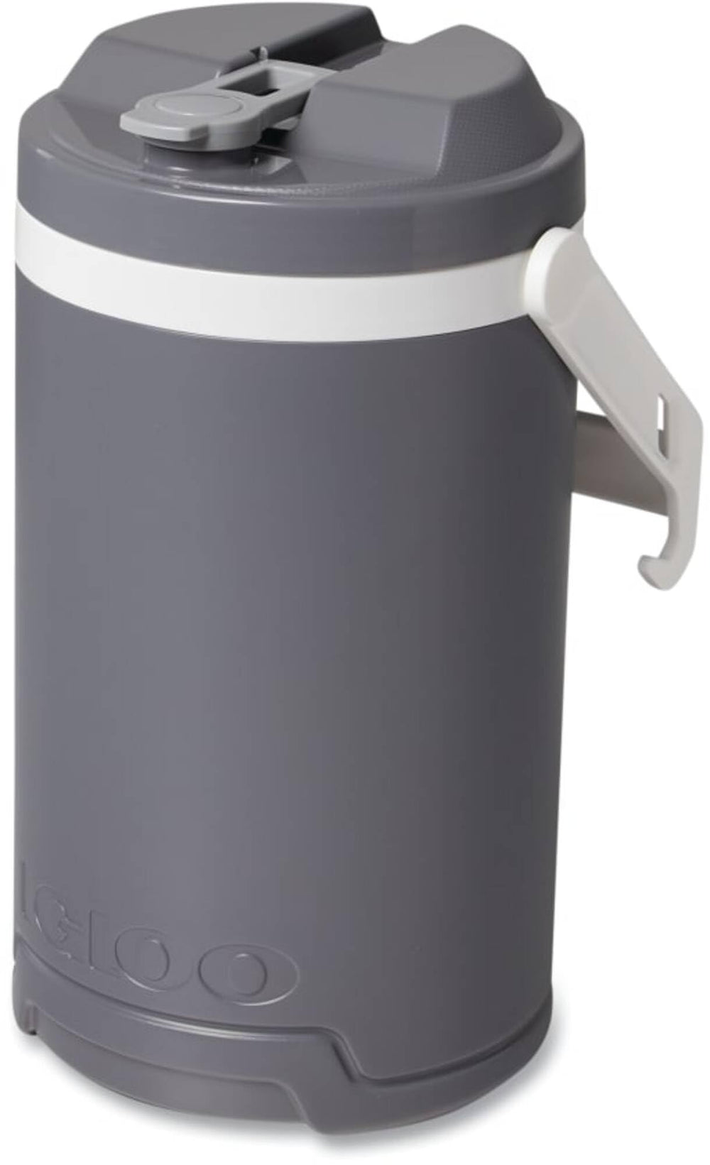 Igloo Workman Rincon 1-Gallon cooler, Met Grey/White, portable front-view cooling for job sites.